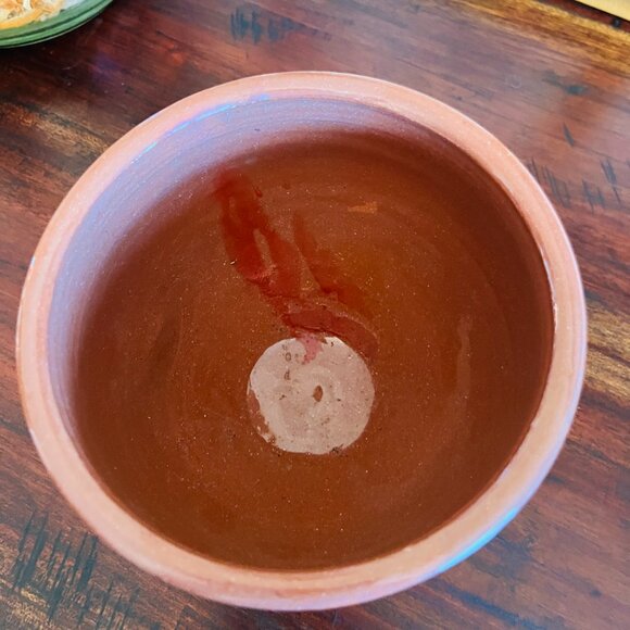 Vintage Handmade Signed Pottery Planter Terracotta 4.25" Tall Cottagecore Boho - Picture 5 of 7